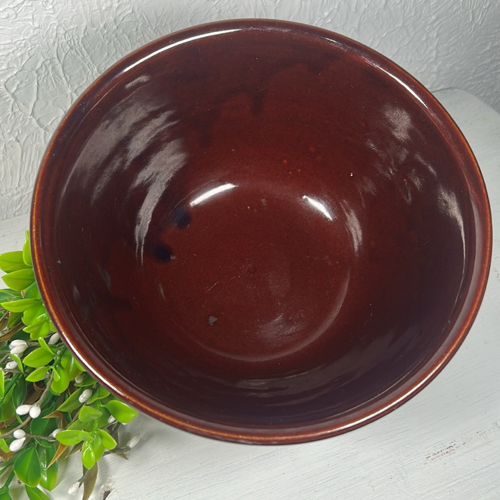 Marcrest Daisy Dot VTG Brown Bowl Serving Mixing Farmhouse Kitchen Decor - Picture 4 of 10